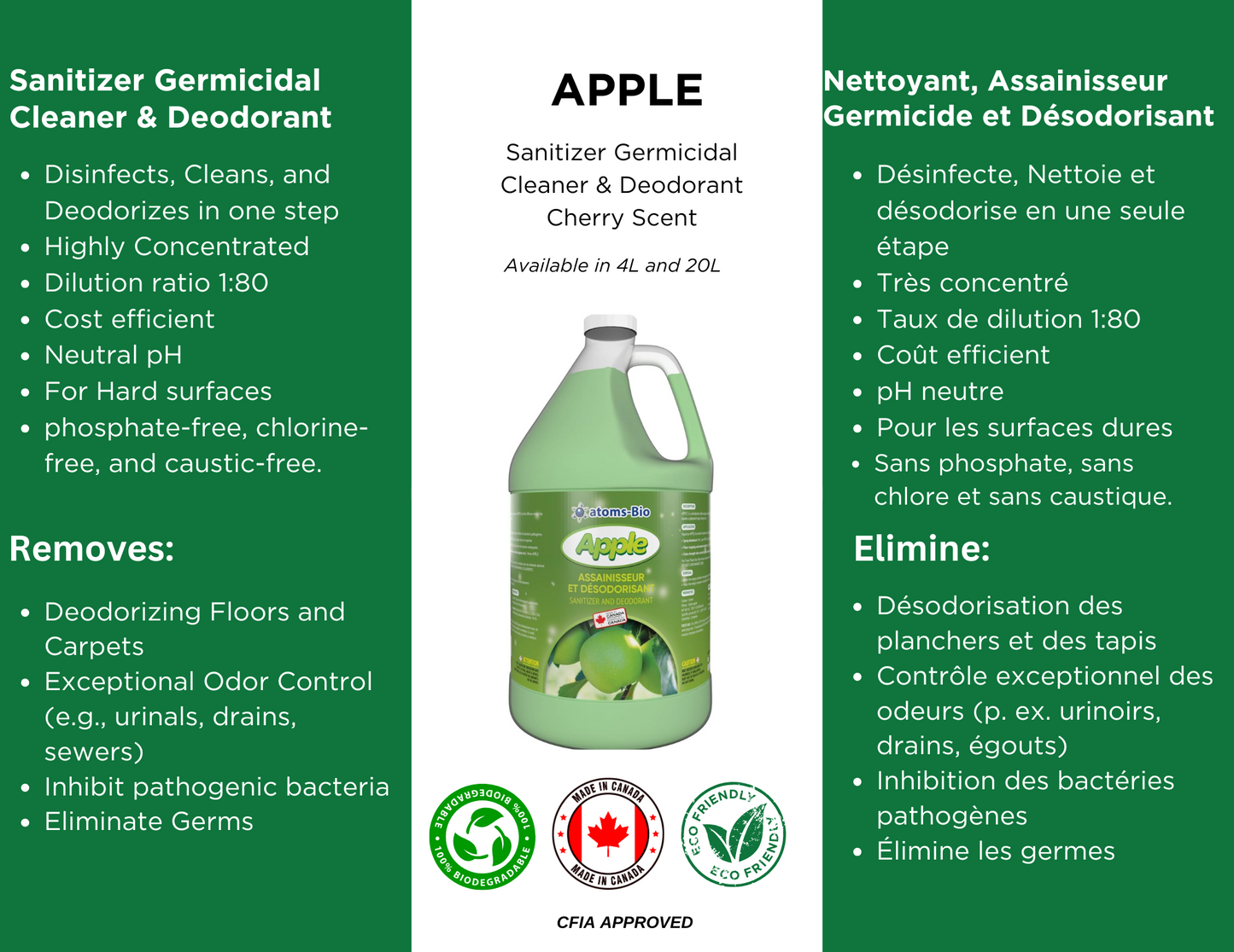 CITRUS - Nettoyant germicide assainissant et déodorant