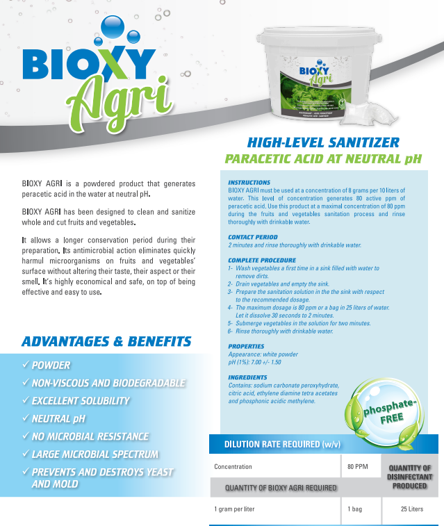 Bioxy_Agri_500g, Powdered Peracetic Acid,
