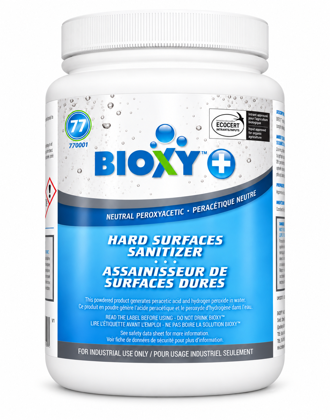 BIOXY PLUS - Désinfectant de surface, acide peracétique, breveté, poudre