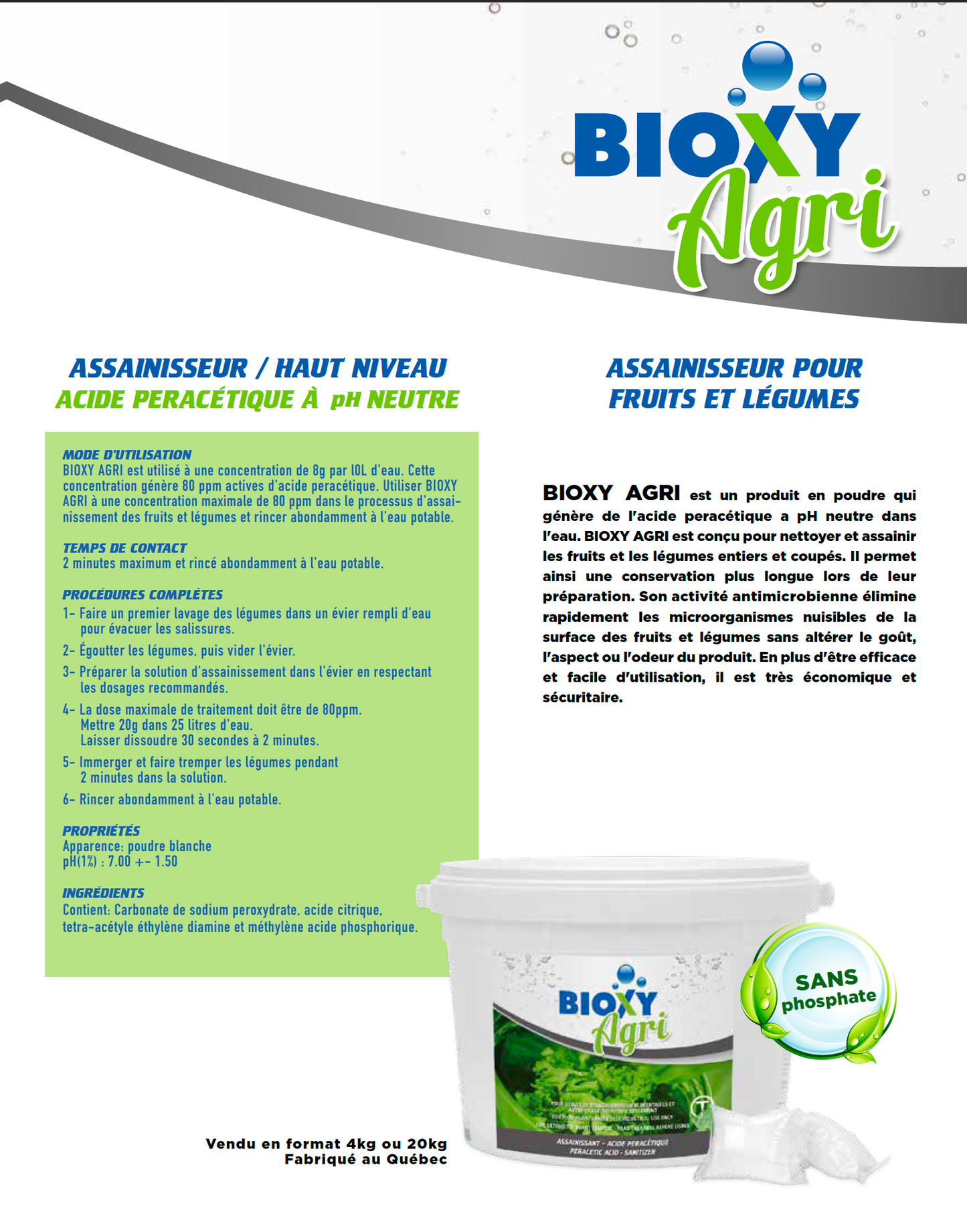 Bioxy_Agri_500g, Powdered Peracetic Acid