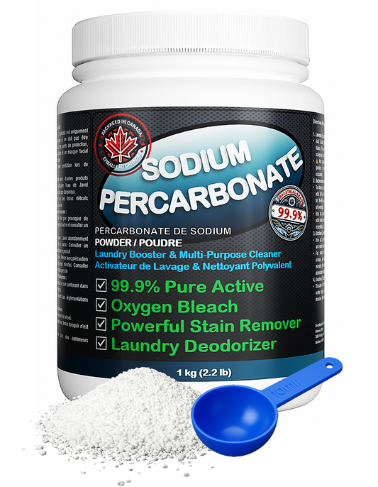 Percarbonate de sodium | Sans danger pour les couleurs | Qualité industrielle 99,9 % | Blanchiment à l'oxygène | Détachant pour lessive | Désodorisant pour lessive | 1 kg